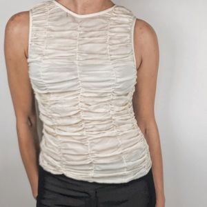 TRINA TURK ruched silk top